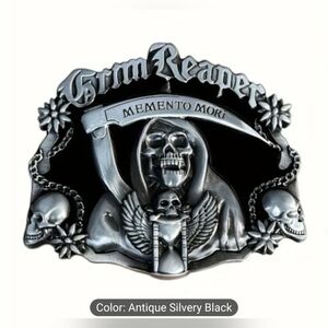 New Grim Reaper Belt Buckle, Memento Mori, T3MISB6D